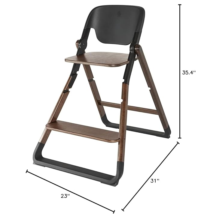 Ergobaby Evolve Baby Essentials Portable High Chair, Dark Wood