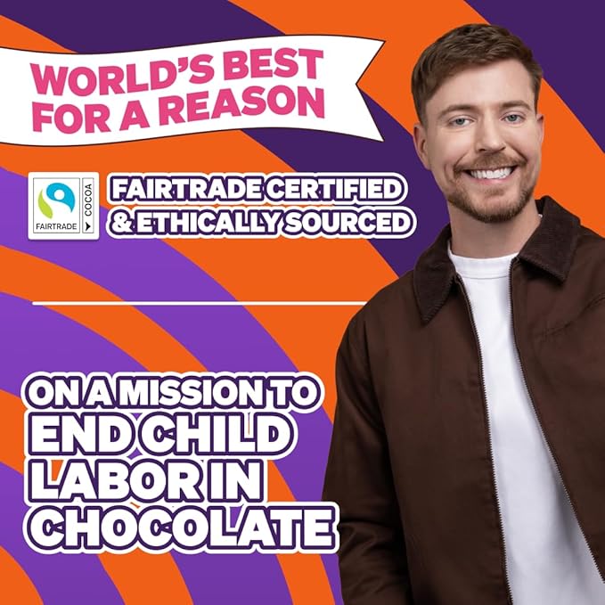 Feastables Mrbeast Halloween Candy Variety Pack With Milk Chocolate, Peanut Butter, & Milk Crunch Mini Bars, Trick or Treat Chocolate Bar Snacks or Party Favors, Fairtrade Cocoa, 12.69 Oz Bags, 4 Pack