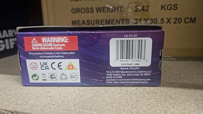 ZipString Luma - The Patented Glow-in-The-Dark Toy That Flies a Loop of String, Creates Endless Shapes and Tricks Built-in LED for Glowing Fun. Perfect STEM Gift for Kids & Adults. Wonderment Awaits