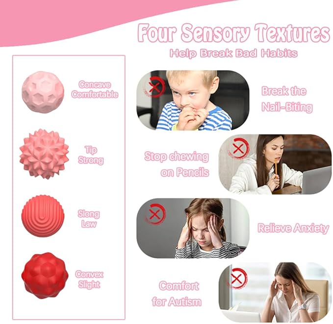 Magnetic Fidget Balls Toys, Silicone Sensory Stress Relief Toy for Adults,Teens with Autism, Anxiety, ADHD, Fidget Magnets & Magnetic Toy Fun Gift