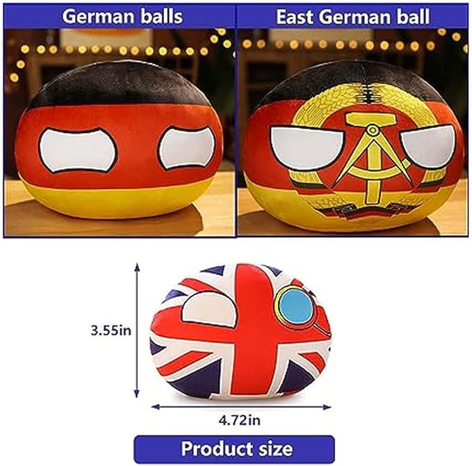 19PCS Countryballs Plushies Polandball National Plush Pillow Mini Pendant Stuffed Toys Cute Keychain Anime Plushies for Kids