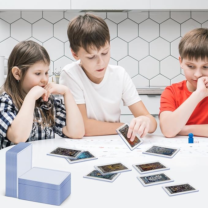 100 Pack Top Loads for Cards 3"x4" Hard Plastic Card Sleeves Baseball Card Protectors Hard Plastic Sports Card Holder for Trading Cards, Baseball Cards, Game Cards