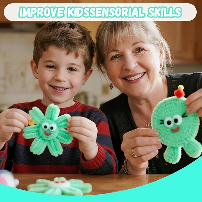 Lake Green Pipe Cleaners Craft,Creative Craft Pipe Cleaners for Flower Making,Chenille Stems Crafting Pipe Cleaners Artificial Flowers,Craft Supplies for Home Festivals DIY,Toys for Girls 8-10