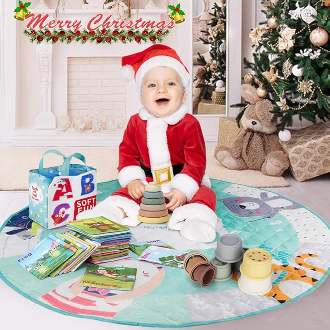 Mini Tudou 8 Pcs Stacking Cup Toys, Nesting Cups Toy, Baby Bathing Toy & Building Toy for Early Educational Develop Montessori Toy for 6 Month+ Boys & Girls