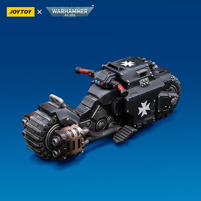 JOYTOY Warhammer 40k Action Figure 1:18 Scale 8.46inch Space Marines Black Templars Outriders Motorcycle Anime Model for Collectible and Displayable Figures