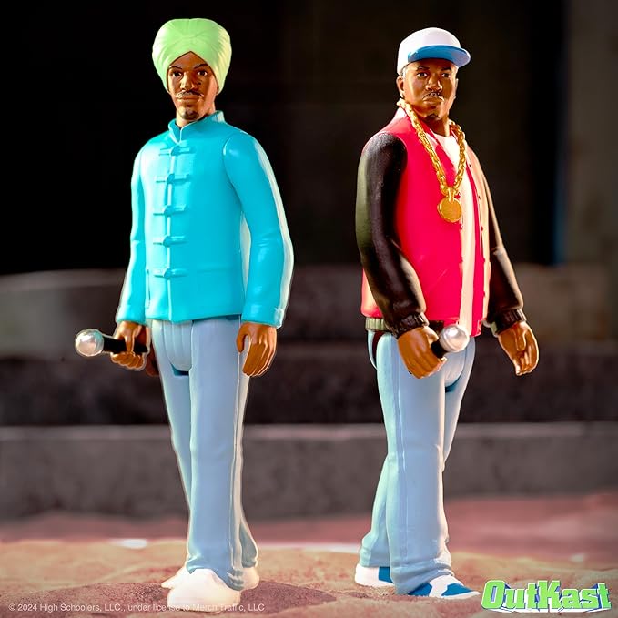 Super7 Outkast Big Boi and André 3000 (ATLiens) - 3.75" Outkast Action Figure with Accessories Hip Hop Collectibles and Retro Toys