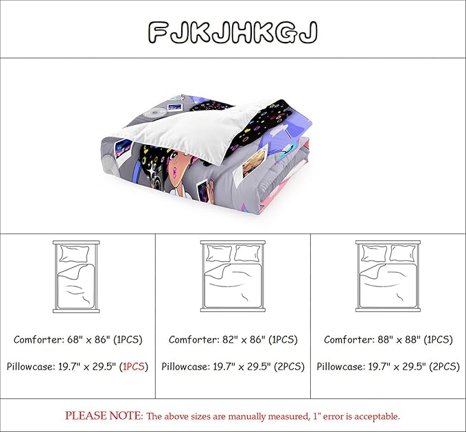 African Black Girl Bedding Set Full Comforter Set for Girls Bedroom Decor Black Girl Comforter Set with 2 Pillowcases Kids Comforter Sets Gifts for Girls Kids Teens