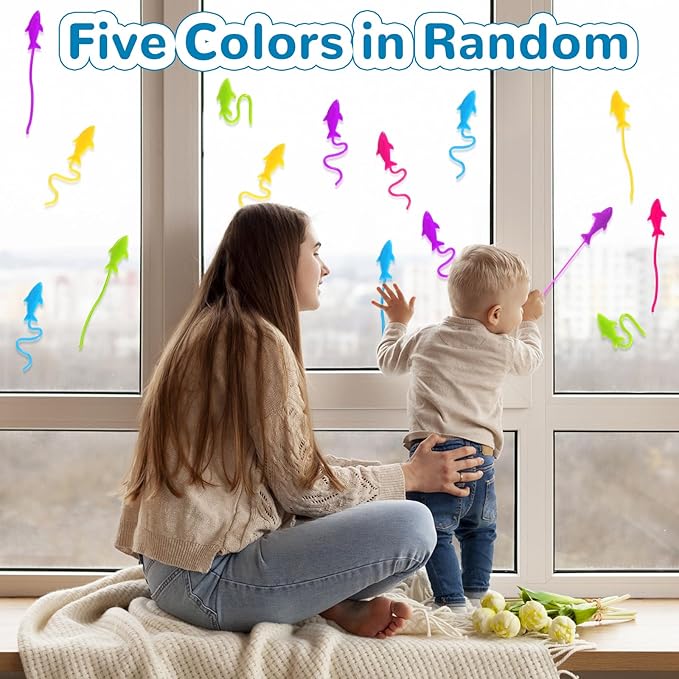 24PCS Shark Sticky Hands Toys for Kids, Rubbery Stretchy Sticky Goodie Bag Stuffers Toy for Ocean Party Favor Supplies, Shark Sticky Toys for Boys Girls Classroom Prizes