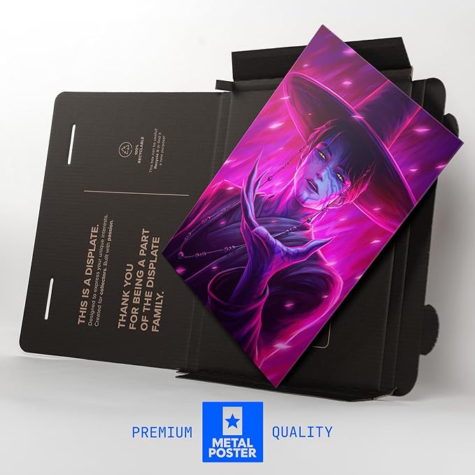 Displate Metal Poster KPop Demon Hunters - Netflix - Saja Boys - Mystic Neon Jinu - Huntrix Kpop Merch - Collectible Gift – Premium Decorations Wall Art Decor Gifts Movie Posters - 12.6x17.7 in