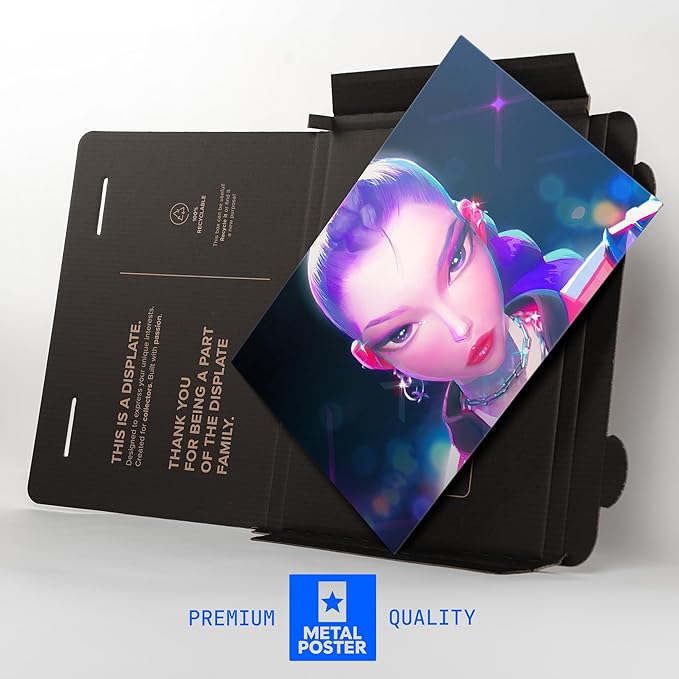 Displate Metal Poster KPop Demon Hunters - Icons of the Screen - Rumi Pop Star Gaze - Kpop Merch - Collectible Gift - Room Decorations Wall Art Decor Gifts Movie Posters - 12.6x17.7 in