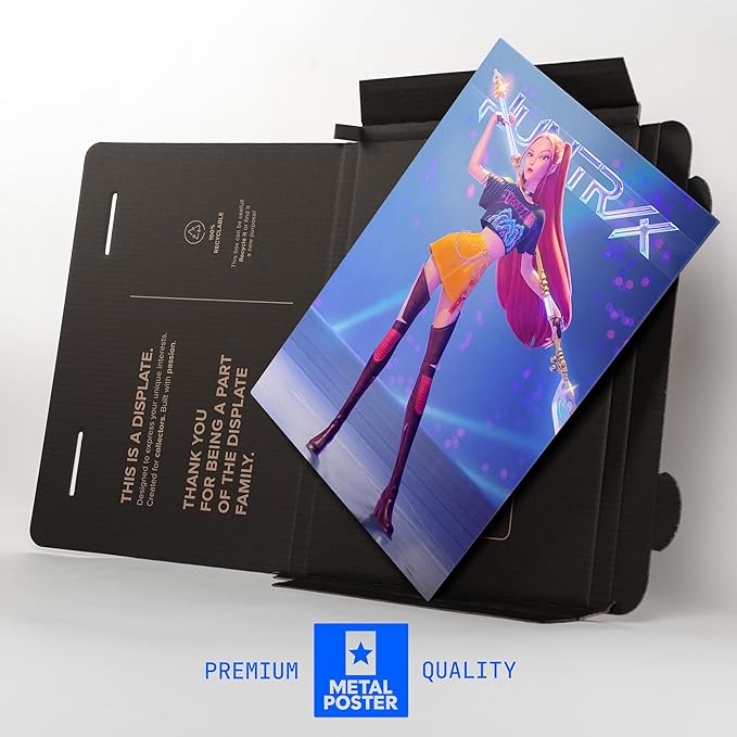 Displate Metal Poster KPop Demon Hunters (2025) - Netflix - Mira - Huntrix Kpop Merch - Collectible Gift – Premium Decorations Wall Art Decor Gifts Movie Posters - 18.9x26.6 in