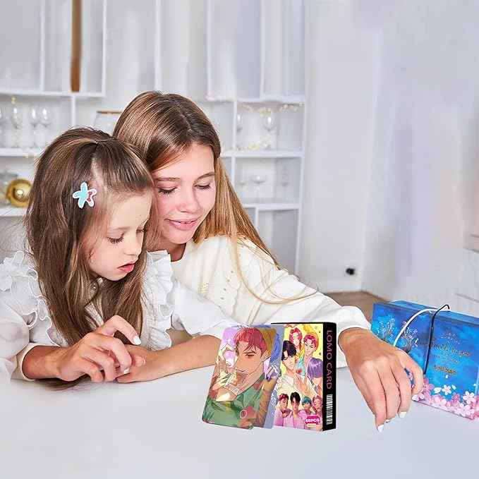 RTTUIOP 55 Pcs Korean Idol Demon Movie Hunters Cards Games Toys Collect Gifts Anime Style Cartoon Flash Card Party Favors Photocards Kpop Photocards Lomo Cards Set Waterproof Card