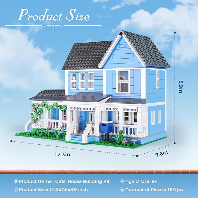 Gilmore House in Stars Hollow Luke’s Diner Lorelai Movie Building Block Toys Set Compatible with Lego, Gift Decor and Collectibles for Family Sitcom TV Fans Girls Female Women Adult(1107 PCS)