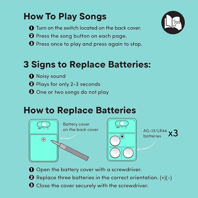 God Made Me Christian Sound Books for Kids - 6 Bible Songs - Christmas, Baptism, Christening, Dedication Gifts for Boys and Girls - Religious Toys, Music Books for Toddlers 1-3