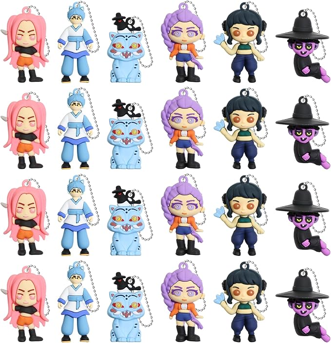 24Pcs Demon Hunters Action Figures, Korean Idol Dolls Mini Figurines Keychain Christmas Birthday Gifts