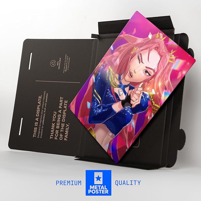 Displate Metal Poster KPop Demon Hunters - Icons of the Screen - Sparkling Mira Portrait - Huntrix Kpop Merch - Collectible Gift - Room Decorations Wall Art Decor Gifts Movie Posters - 12.6x17.7 in