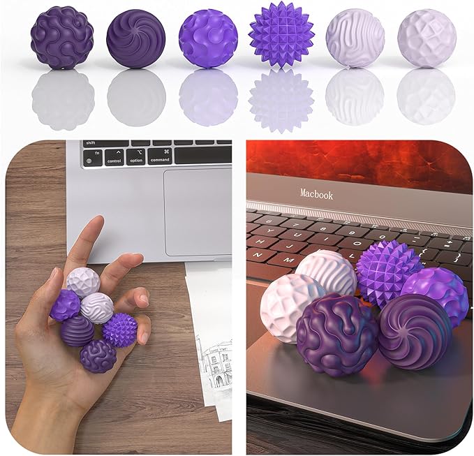 Magnetic Fidget Balls Toys, Silicone Sensory Stress Relief Toy for Adults,Teens with Autism, Anxiety, ADHD, Fidget Magnets & Magnetic Toy Fun Gift