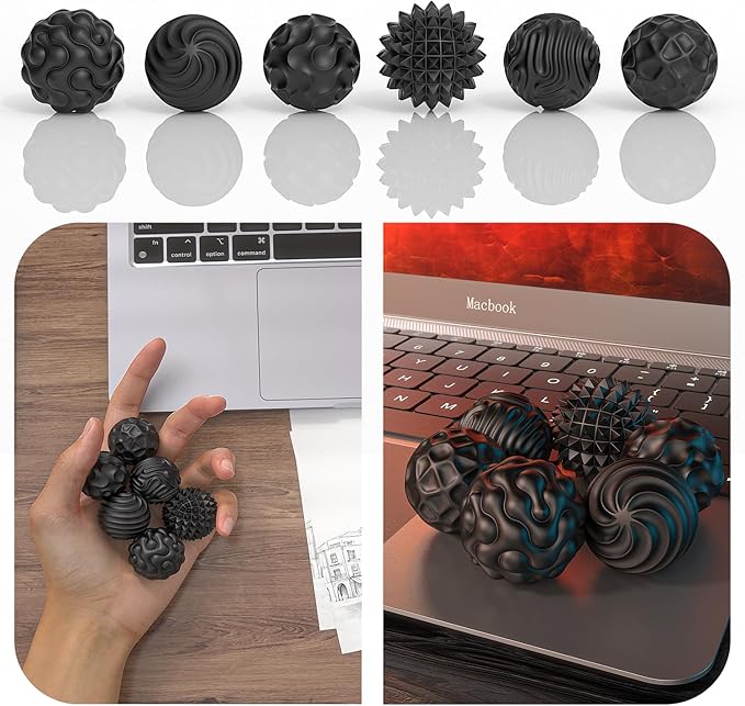 Magnetic Fidget Balls Toys, Silicone Sensory Stress Relief Toy for Adults,Teens with Autism, Anxiety, ADHD, Fidget Magnets & Magnetic Toy Fun Gift