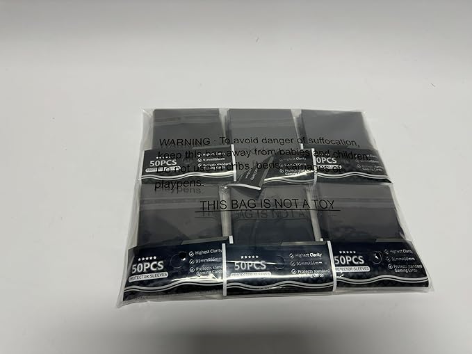 Black Card Sleeves Fit for MTG, 300 Pack Perfect Fit Standard Card Sleeves for Trading Cards Sports Cards Baseball Cards TCG, Sturdy and Nice Shuffling