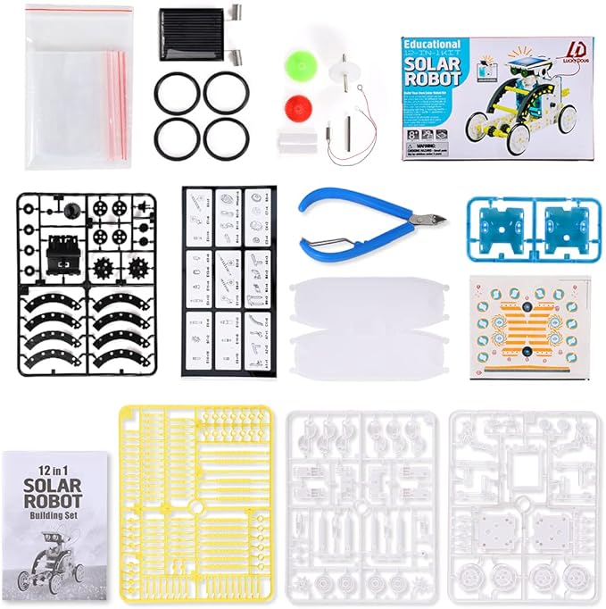 Lucky Doug Toys for Ages 8-13,12-in-1 STEM Solar Robot Kit Toys Gifts for Kids 8 9 10 11 12 13 Years Old, Educational Building Science Experiment Set Gifts for Kids Boys Girls