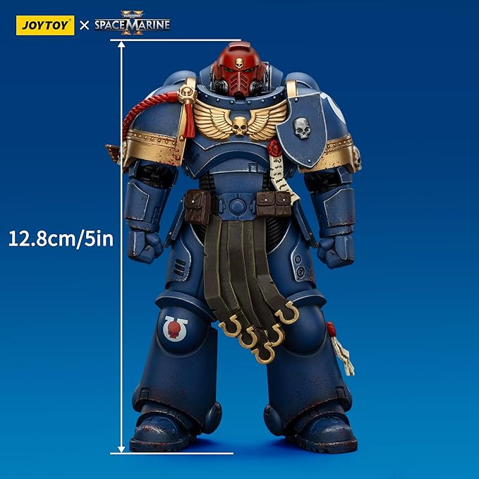 JOYTOY Warhammer 40k Action Figure 1:18 Scale 5.0inch Space Marines Ultramarines Sergeant Gadriel-Collectors Edition Anime Figures for Collectible and Displayable Models
