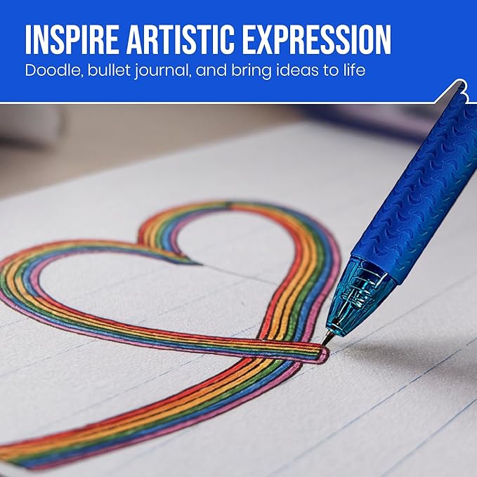 BUNMO Erasable Gel Pens 10 Pack - Multicolor with 10 Refills - School Supplies for Girls - Erasable Pens for Smooth Writing & Drawing - Tween Girls Gifts