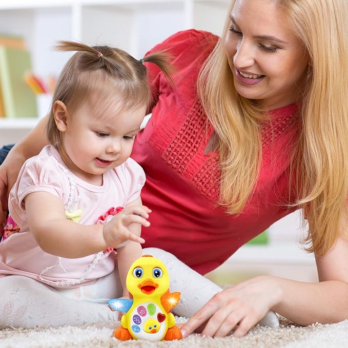 Stone and Clark Dancing Duck w/Lights and Music – Toddler Learning & Crawling Baby Toys – Baby Musical and Light up Toys for 1 Year Old Boy & Girl