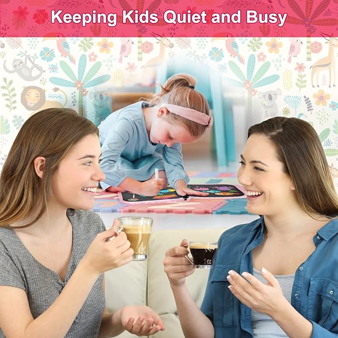 Erasable Book Doodle Set for Kids,Reusable Magic Drawing Book for Kids with 12 Watercolor Pens 14 Page Drawing,Road Trip Car Game Writing Painting Set for Boys and Girls (Koala)