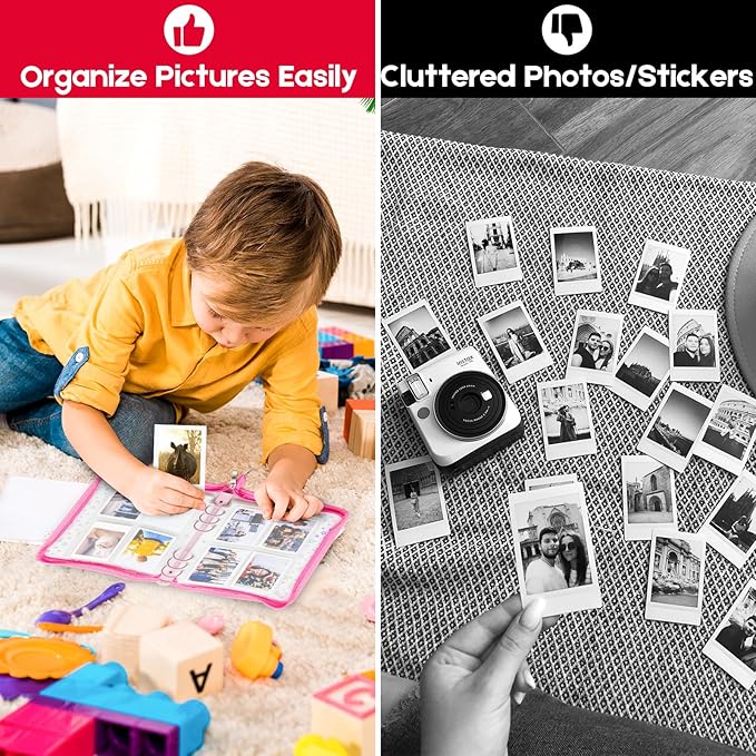 Kpop Photocard Binder Holder with 30 Pack 4-Pocket Inner Pages, A5 6 Ring Cover Album Book with Zipper for Organizing Trading Card (Black)