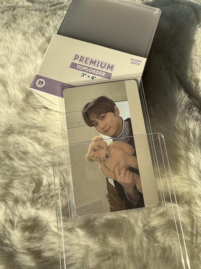 Mandu Deco Toploaders for Kpop Album Photocards or Trading Cards, 3" x 4" (Pack of 25)