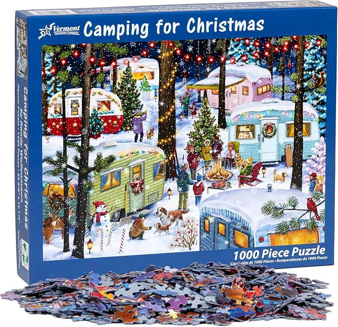 Vermont Christmas Company Camping for Christmas Jigsaw Puzzle 1000 Piece