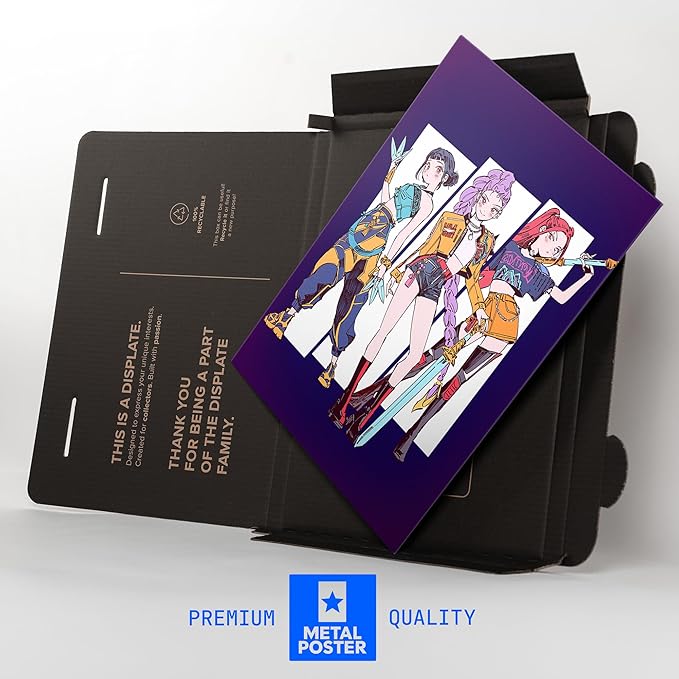 Displate Metal Poster KPop Demon Hunters - Icons of the Screen - HUNTR/X Pop Stars Girls - Huntrix Kpop Merch - Collectible Gift - Room Decorations Wall Art Decor Gifts Movie Posters - 18.9x26.6 in