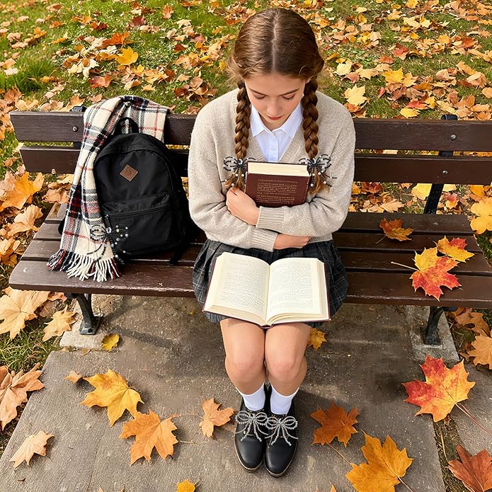 DELELE Pearl Bowknot Shoe Charms: Pearls Bow Sneakers Decorations for Women 2Pcs