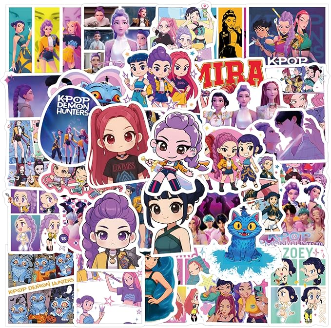 110PCS Huntrix & Saja Boys Stickers, Waterproof Vinyl Decals for Laptop, Water Bottle, Phone Case, Kids Toys Collection, Party Favors and Gifts
