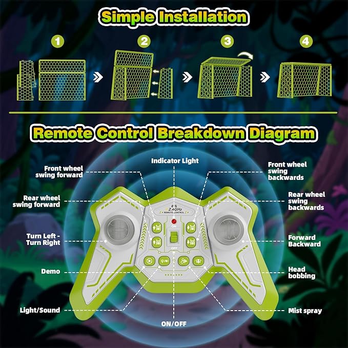 Remote Control Car, RC Cars Toys for Ages 8-13, 2.4ghz Bionic Mantis Toy Cars with Ball/Goal, 8WD 360° RC Drift Car on Outdoor Toys for Kids Ages 4-8, 4 5 6 7 8 10 Year Old Boy Birthday Gifts