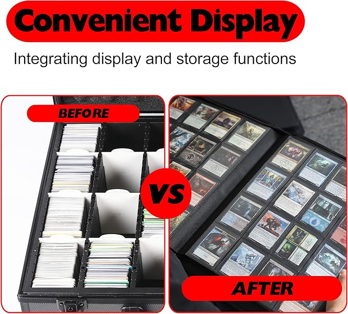 D DACCKIT Premium 2000 Pocket Card Binder - 20 Pocket Trading Card Binder with Sleeves Fits 2000 Cards, Ringless Card Album for TCG - Model A,Classic White