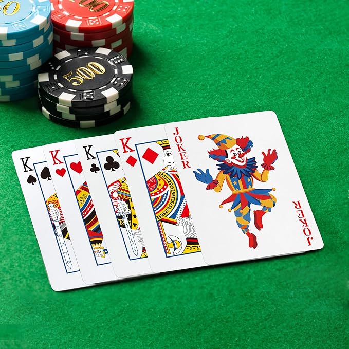 Playing Cards 2 Pack,Deck of Cards,Fun Cards Game for Adults,Poker Cards Professional,Standard Playing Cards Set,Suitable for Game Night,Various Party Games (Green/Orange)