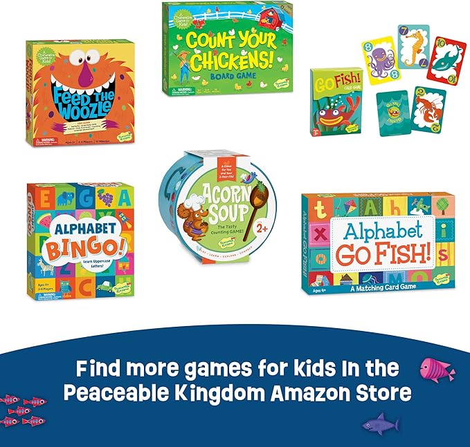 Peaceable Kingdom Award Winning Fish Stix The Kids' Board Game Where Every Fish Counts 2-4 Players Ages 6+
