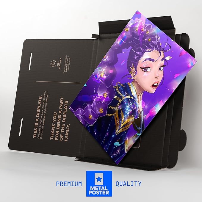 Displate Metal Poster KPop Demon Hunters - Icons of the Screen - Sparkling Rumi Portrait - Huntrix Kpop Merch - Collectible Gift - Room Decorations Wall Art Decor Gifts Movie Posters - 18.9x26.6 in