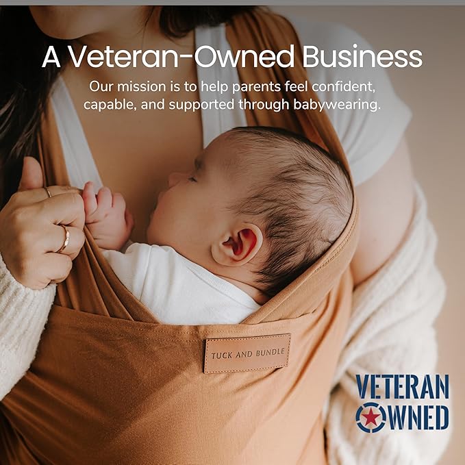 Tuck and Bundle Baby Wrap Carrier for Newborns, Infant Carrier for Babywearing, 8-35 lb Lightweight Soft Tencel Modal Baby Wraps, Baby Essentials, Best for Baby Shower, 0-18 Months Old - Citadel Blue