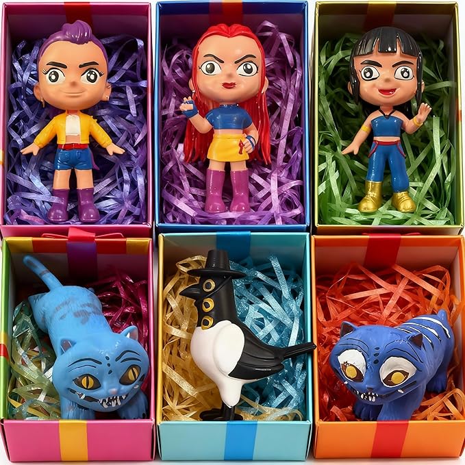 6 pcs Korean Idol Demon Hunters Cake Toppers Character Set of Action Figures Toys,Korean Idol Demon Hunters Mini Figurines Dolls Birthday Party Supplies Car Desktop Birthday Decorations