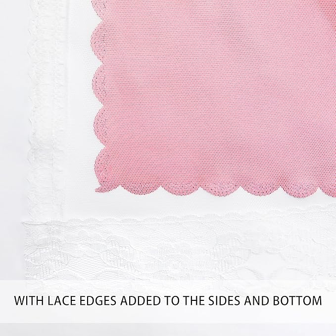 XiDi Pink Curtains with Sheer Overlay for Girls Bedroom 2 Panels Blackout Double Layer Curtains 63 Inches Length for Kids Princess Nursery Room Star Cut Out Home Decor Grommet Window Drapes W52 X L63