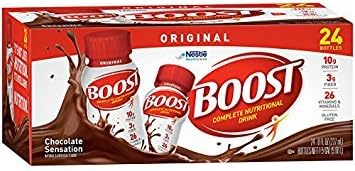 BOOST Original Ready to Drink Nutritional Drinks, Rich Chocolate, 8 Fl Oz Bottles (Pack of 24)