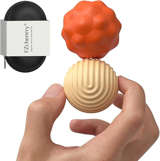 Silicone Magnetic Balls Fidget Toy for Adults, Soft Silicone Magnets Balls, Extra-Large 2PCS 40.5mm Stress Relief Sensory Toys for Autism ADHD Anxiety, Stress Relief Desk Office Toys
