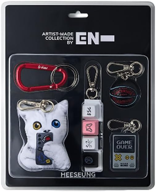 ENHYPEN [BY ENTYPEN - HEESEUNG] EVAN'S UNSERIOUS KEYRING PACKAGE + 1 Official PhotoCard & 5 Extra Photocards Set(MULTI ver.)