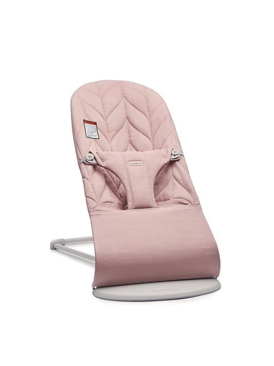 BabyBjörn Bouncer Bliss, Dusty Pink, Woven, Petal Quilt | 2-in-1 Adjustable Baby Bouncer Seat and Toddler Chair, Newborn to Toddler (8-29 lbs), 4 Positions, Lightweight & Portable