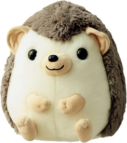 Cute Hedgehog Stuffed Animal Plush Body Pillow - 13.7'' Gray Kawaii Hedgehog Plushie Throw Pillow, Chubby Soft Plush Toy Doll, for Him & Her (Gray,Medium)