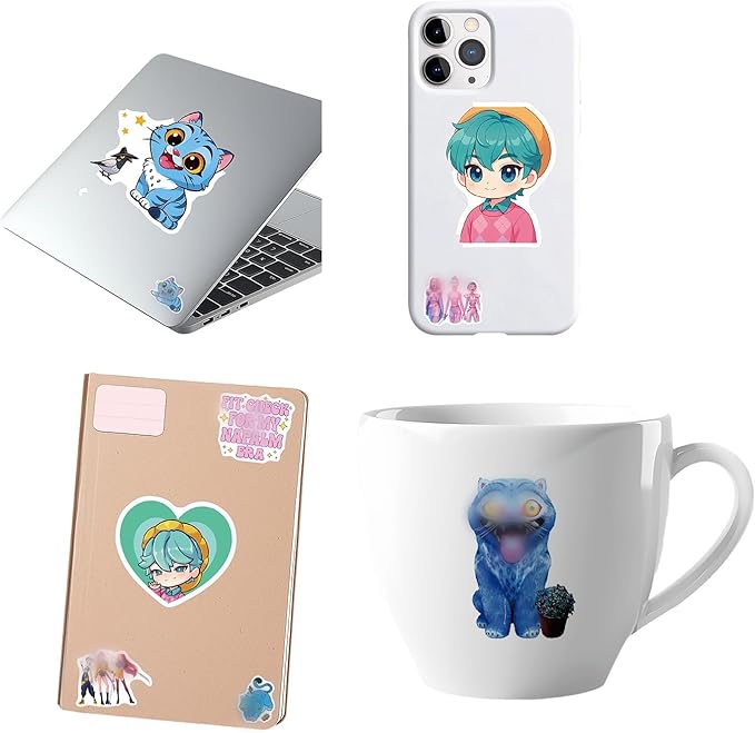 160 PCS Korean Idol Anime Style Cartoon Character Hunters Collection Merch Stickers Set, Waterproof Vinyl Decals for Laptop Skateboard Phone Guitar Travel Case Bike