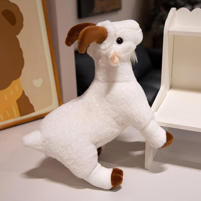 Goat Stuffed Animals- Soft Goat Plush Toy,12 Inch Unique Plushie Toy Adorable Doll for Kids Boys Girls
