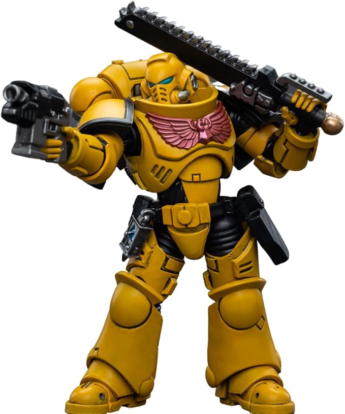 JOYTOY 1/18 Warhammer 40,000 Action Figure Imperial Fists Intercessors Collection Model Birthday Gifts，JT6656